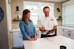 technician helping customer in Winters, CA